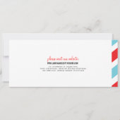 Invitation de billet de par avion de carte (Dos)