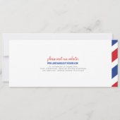 Invitation de billet de par avion de carte (Dos)