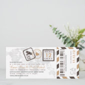 Invitation de billet de par avion de carte (Debout devant)