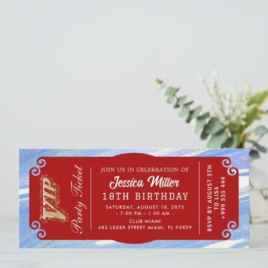 Invitation de billet de parti (Debout devant)