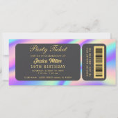 Invitation de billet de parti d'opale (Devant)