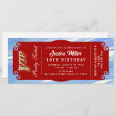 Invitation de billet de parti pro (Devant / Derrière)