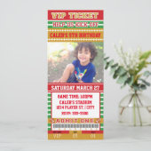 INVITATION DE BILLET DE PHOTO DE FOOTBALL ROUGE &  (Debout devant)