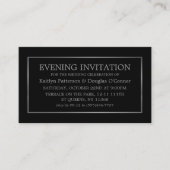 Invitation de billet de soirée Black & Silver mode (Devant)