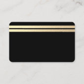 Invitation de billet de soirée Chic Gold Foil Stri (Dos)