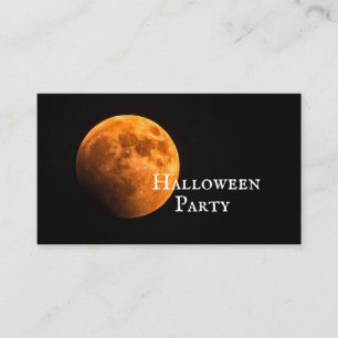 Invitation de billet de soirée Halloween, Lune de