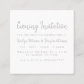 Invitation de billet de soirée Silver Foil & Scrip (Devant)