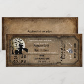Invitation de billet de sorcière vintage d'Hallowe (Devant / Derrière)