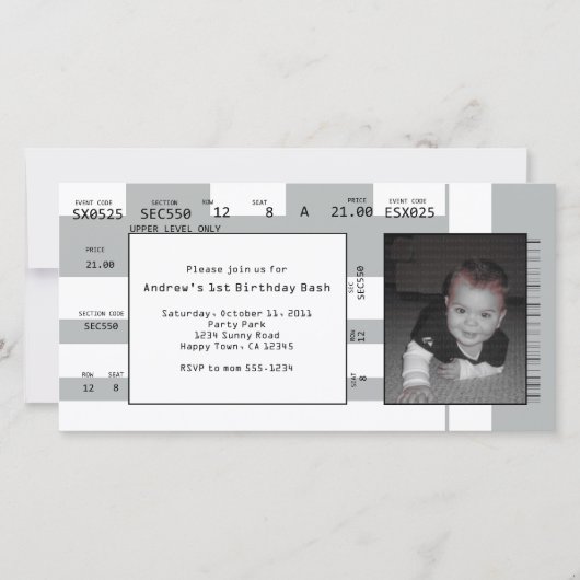 Invitation de billet de sport (Devant)