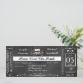 Invitation de billet de tableau de bord Mariage (Debout devant)