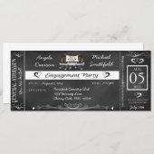 Invitation de billet de tableau de partie de (Devant / Derrière)