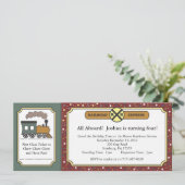 Invitation de billet de train - Noël antique (Debout devant)