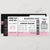 Invitation de billet de vol de bébé (Devant / Derrière)