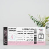 Invitation de billet de vol pour fille d'anniversa (Debout devant)