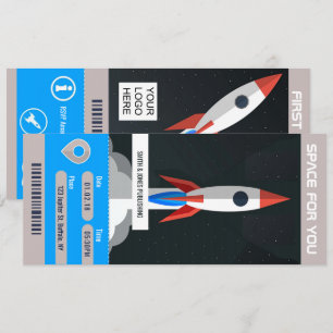 Invitation de billet de voyage pour une fête sur l
