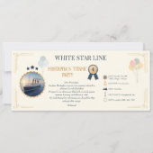 Invitation de billet d'embarquement du Titanic (Devant)