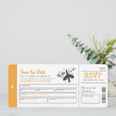 Invitation de billet du Mariage de l'avion (Debout devant)