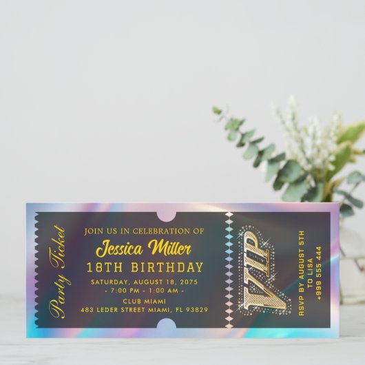 Invitation de billet du parti OPAL (Debout devant)