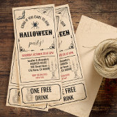 Invitation de billet Halloween vintage