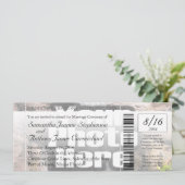 Invitation de billet Mariage du Pass d'embarquemen (Debout devant)