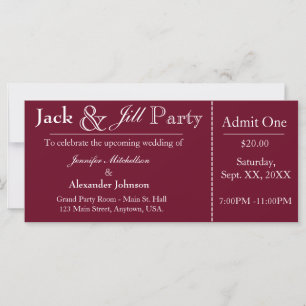 Invitation de billet pour Deep Red Jack et Jill Sh