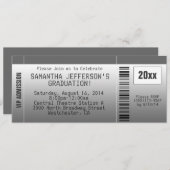 Invitation de billet pour la fête de graduation en (Devant / Derrière)