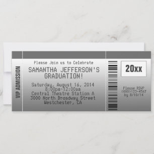 Invitation de billet pour la fête de graduation en