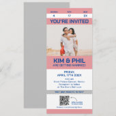 Invitation de billet Sport Photo Grande carte Code (Devant / Derrière)