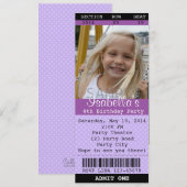 Invitation de billet (Violet) Photo - Théâtre / Ci (Devant / Derrière)