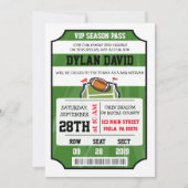 Invitation de billet VIP de FOOTBALL Bar Mitzvah (Devant)