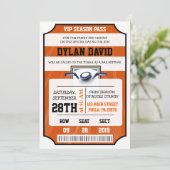 Invitation de billet VIP de hockey Bar Mitzvah (Debout devant)