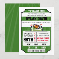 Invitation de billet VIP FOOTBALL Bar Mitzvah
