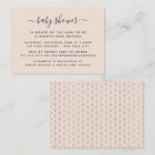 Invitation de billets de Baby shower de script sim (Devant / Derrière)