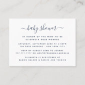 Invitation de billets de Baby shower de script sim (Devant)