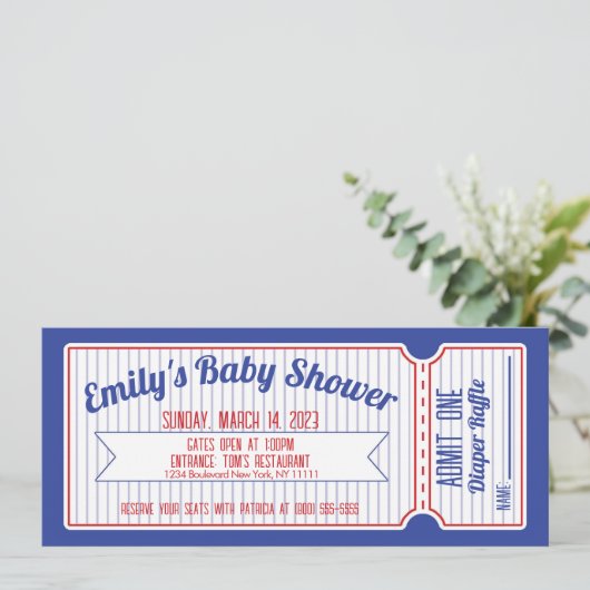 Invitation de billets de base-ball (Debout devant)