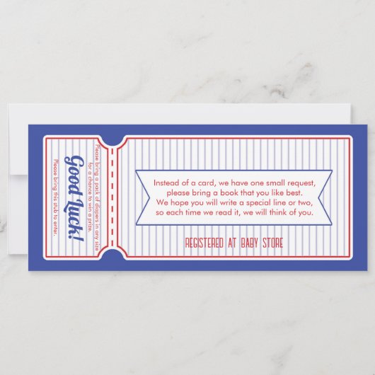 Invitation de billets de base-ball (Dos)