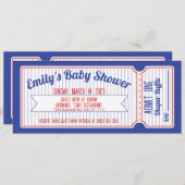 Invitation de billets de base-ball (Devant / Derrière)