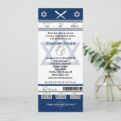 Invitation de billets de base-ball Bar Mitzvah (Debout devant)