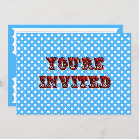 Invitation de billets de cirque (Devant / Derrière)