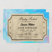 Invitation de billets de fête (Devant / Derrière)