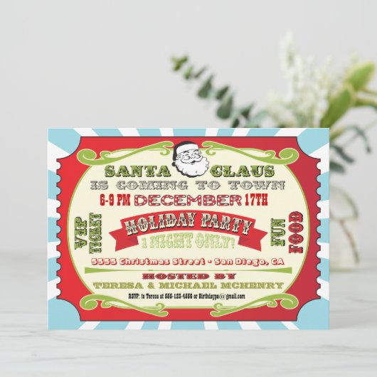 Invitation de billets de fête de Noël (Debout devant)