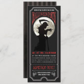 Invitation de billets de fête d'Halloween (Devant / Derrière)