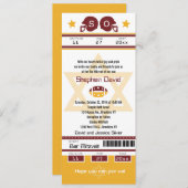 Invitation de Billets de Football Bar Mitzvah (Devant / Derrière)