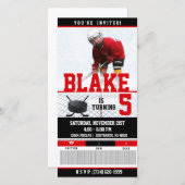 Invitation de billets de hockey| ANNIVERSAIRE (Devant / Derrière)