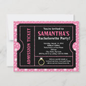 Invitation de billets de la partie de Bachelorette (Devant)