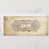 Invitation de billets de la partie de l'engagement (Dos)