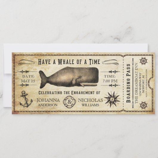 Invitation de billets de la partie d'engagement de (Devant)