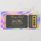 Invitation de billets de la partie opale (Devant / Derrière)