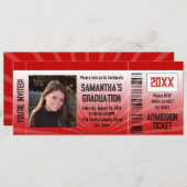 Invitation de billets de la partie Red Graduation (Devant / Derrière)