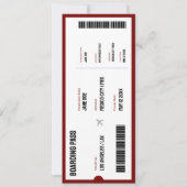 Invitation de billets de l'avion du pass surprise (Devant)